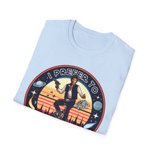 Load image into Gallery viewer, Han Solo Unicycle On Gildan Softstyle Tee
