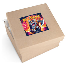 Load image into Gallery viewer, Psycho Viking Kitty Square Vinyl Sticker
