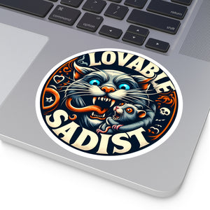 Lovable Sadist Cat Sticker