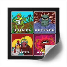 Load image into Gallery viewer, Picker Grinner Square Stickers
