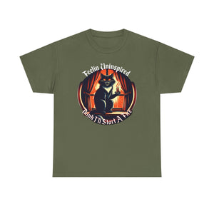 Dark Humor Cat on Gildan Heavy Cotton