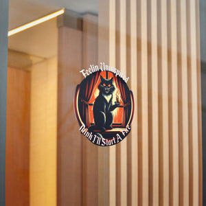 Dark Humor Cat Die-Cut Stickers, (DTF)