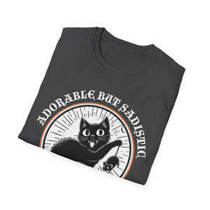 Adorable But Sadistic Cat Tee on Softstyle