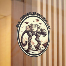Load image into Gallery viewer, All Terrain Cat on Die-Cut Stickers, (DTF) (black font)
