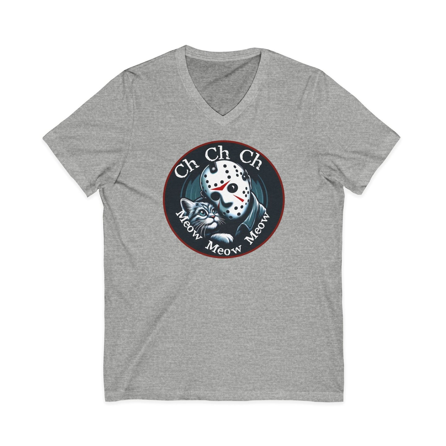 Jason Cat Lover T-Shirt on V-Neck