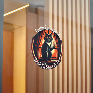 Dark Humor Cat Die-Cut Stickers, (DTF)