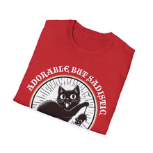 Load image into Gallery viewer, Adorable But Sadistic Cat Tee on Softstyle
