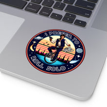 Load image into Gallery viewer, Han Solo Unicycle Round Vinyl Stickers
