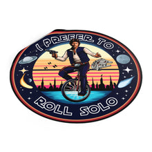 Load image into Gallery viewer, Han Solo Unicycle Round Vinyl Stickers
