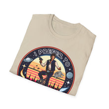 Load image into Gallery viewer, Han Solo Unicycle On Gildan Softstyle Tee
