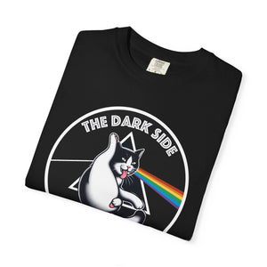 Dark Side of The Meow Tee on Comfort Colors T-shirt