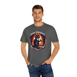 Dark Humor Cat on Comfort Colors T-shirt