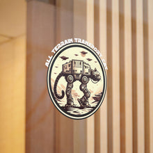 Load image into Gallery viewer, All Terrain Transport Cat Die-Cut Stickers (DTF) (white font)
