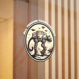All Terrain Transport Cat Die-Cut Stickers (DTF) (white font)