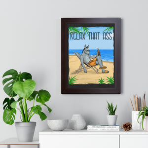 Relaxed Donkey Framed Poster