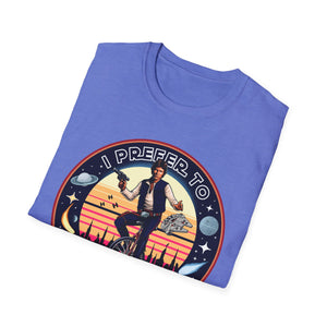 Han Solo Unicycle On Gildan Softstyle Tee