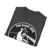 Load image into Gallery viewer, Dark Side of The Meow Tee on Softstyle
