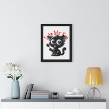 Load image into Gallery viewer, Taste My Pain Cat on Framed Poster
