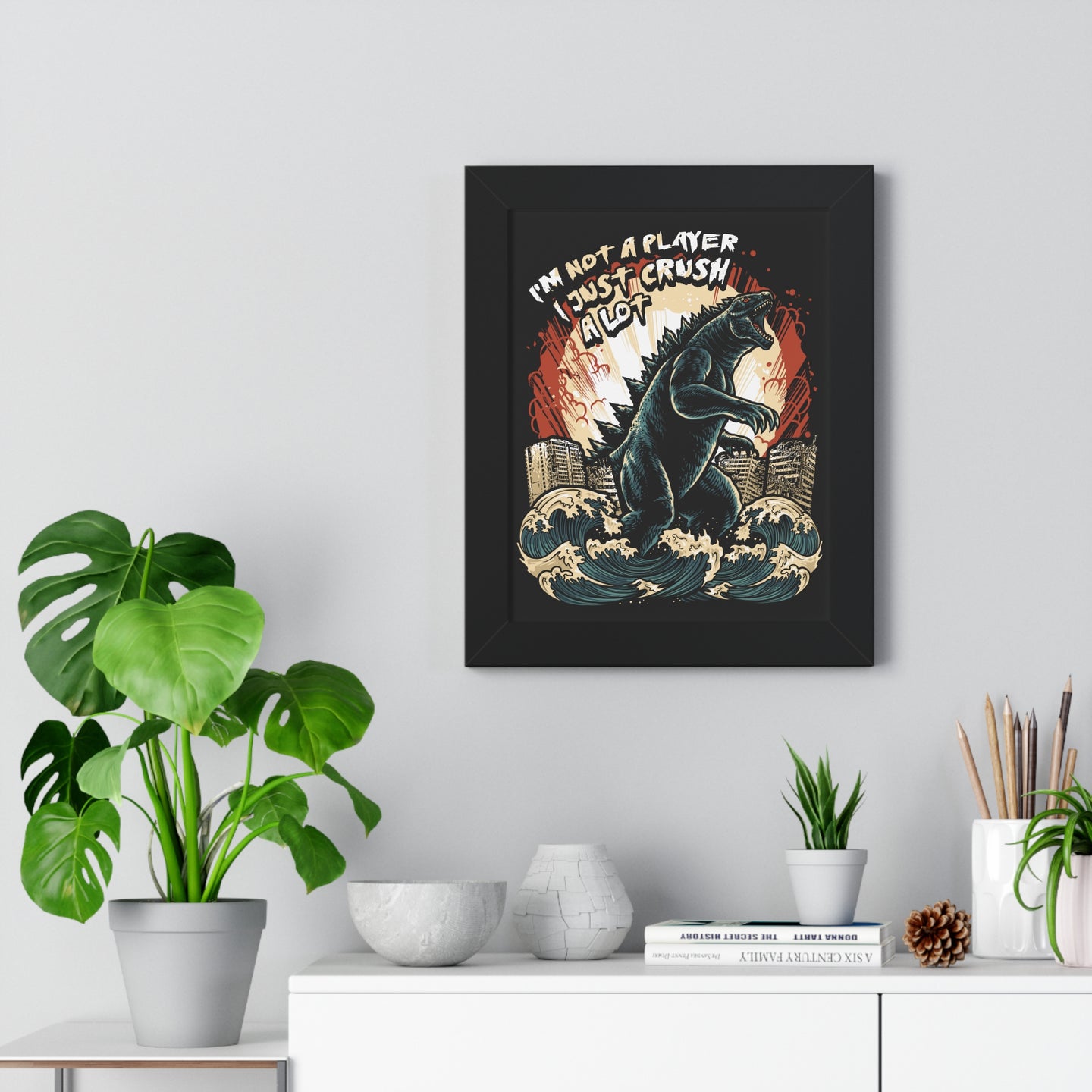 Big Zilla Framed Vertical Poster