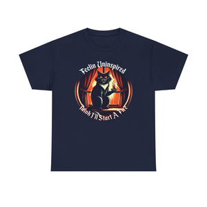 Dark Humor Cat on Gildan Heavy Cotton
