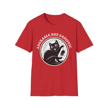 Load image into Gallery viewer, Adorable But Sadistic Cat Tee on Softstyle
