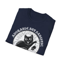 Load image into Gallery viewer, Adorable But Sadistic Cat Tee on Softstyle
