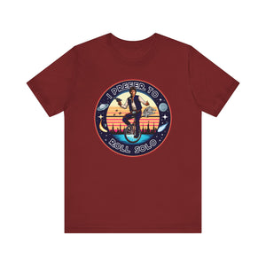 Han Solo Unicycle on Bella+Canvas Tee
