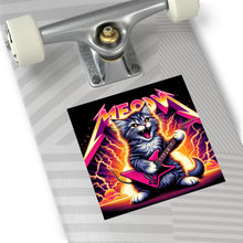 Load image into Gallery viewer, Electric Rock-Out 8 X 8 Inch Kitty Sticker
