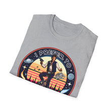 Load image into Gallery viewer, Han Solo Unicycle On Gildan Softstyle Tee
