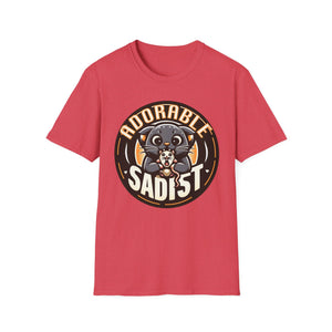 Adorable Sadist Cat Tee on Softstyle