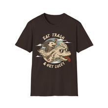 Load image into Gallery viewer, Eat Trash &amp; Get Lucky on Gildan Softstyle T-Shirt
