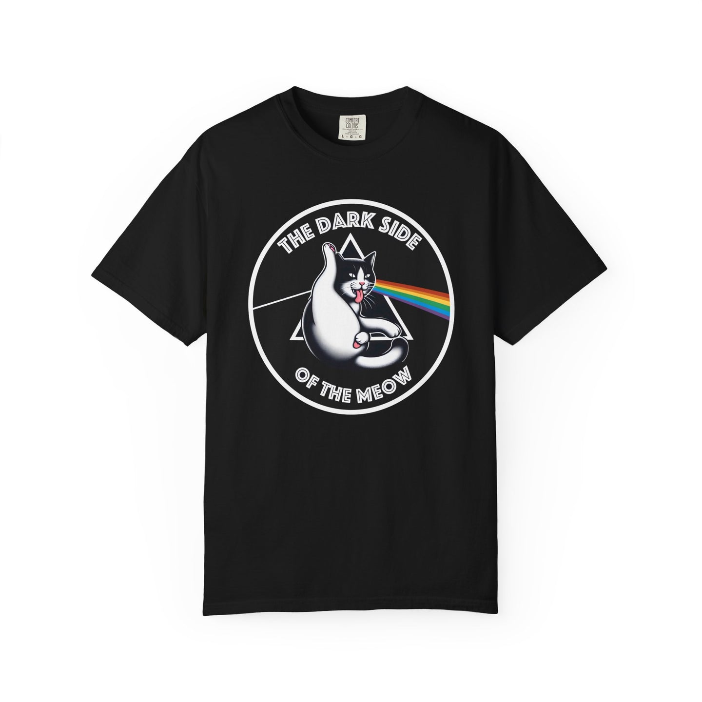 Dark Side of The Meow Tee on Comfort Colors T-shirt