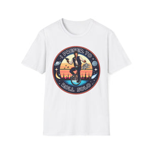 Han Solo Unicycle On Gildan Softstyle Tee