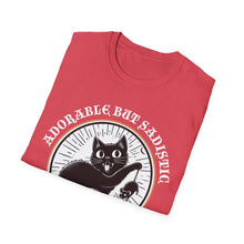 Load image into Gallery viewer, Adorable But Sadistic Cat Tee on Softstyle
