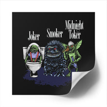 Load image into Gallery viewer, 80s Monsters on Square Stickers
